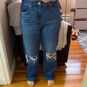 Levi's Distressed Blue Low Pro Jeans